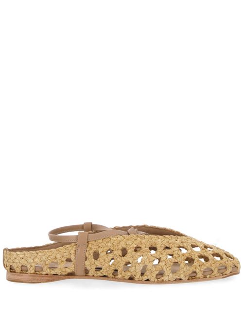 light beige interwoven design round toe Paloma Barcelò | 24-3002NAMIBIANATURAL